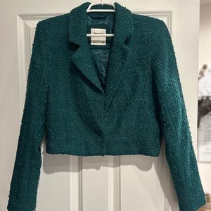 Abercrombie Cropped Green Blazer